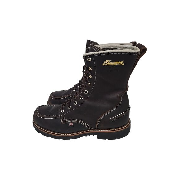 Thorogood Men's 8" Flyway Waterproof Moc Toe Work Boot U.S.A.814-4141 Brown 12EE - Picture 5 of 7